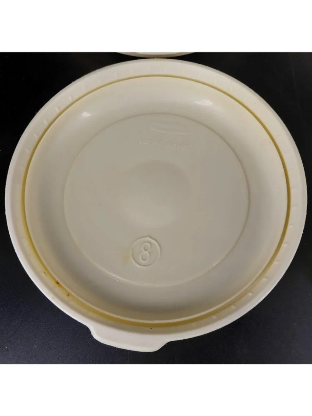 Rubbermaid Servin Saver Container Lids Set 6 Round Replacement #2 #8 Almond